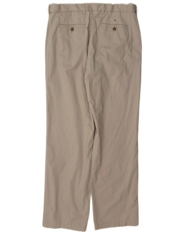 Marks & Spencer Pantalones chinos rectos para hombre W34 L33 Algodón beige