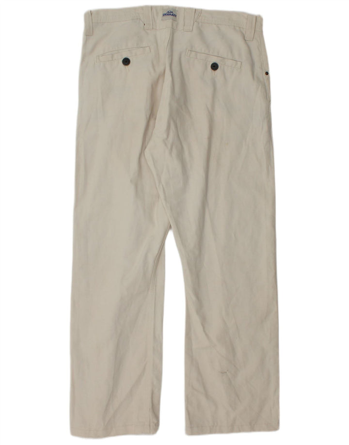 Pantalones chinos rectos LEE para hombre W36 L30 Off White