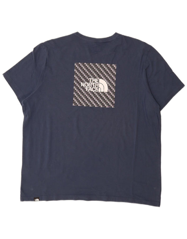 THE NORTH FACE Mens Graphic T-Shirt Top 2XL Navy Blue Cotton