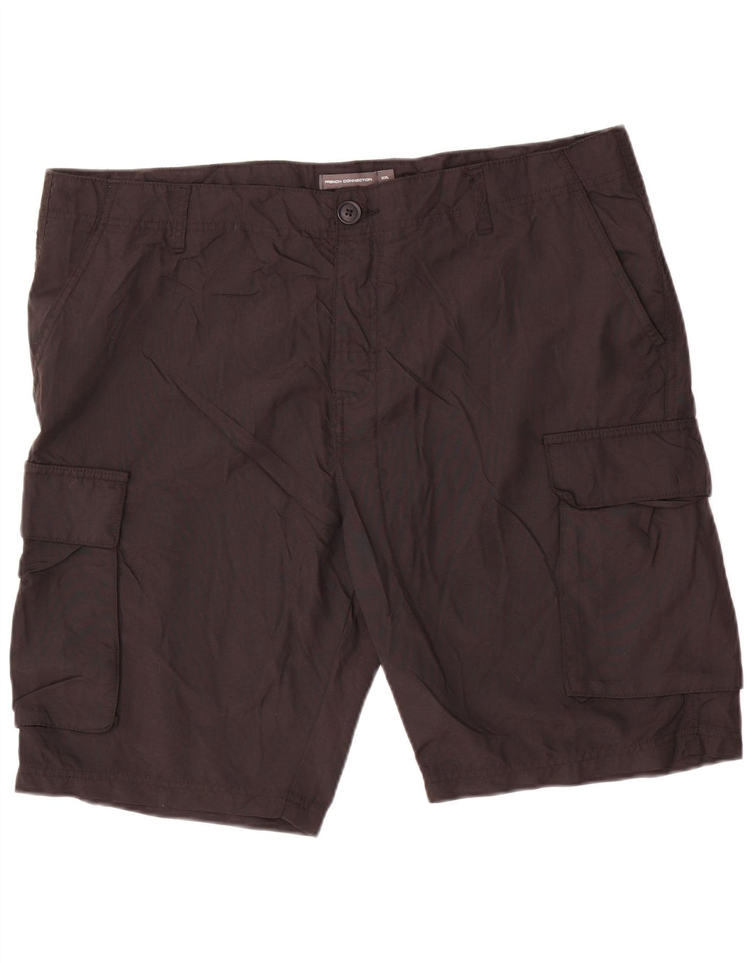 French Connection Pantalones cortos tipo cargo para hombre 2XL W42 Poliamida negra