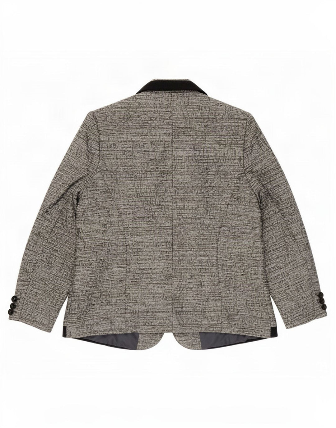 Vintage mujer 1 botón Blazer chaqueta IT 54 3XL gris Paisley