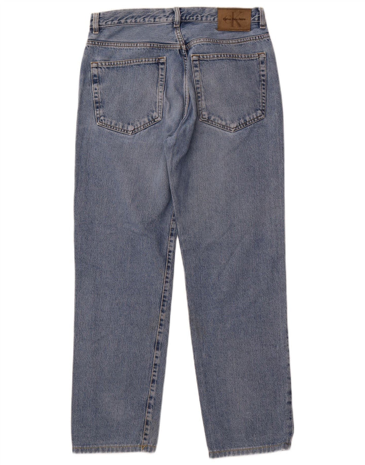 Vaqueros Calvin Klein De Cintura Alta Para Mujer W33 L29 Algodón Azul