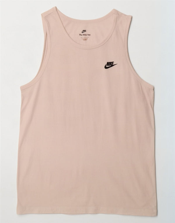 Nike - Camiseta sin mangas para hombre, talla grande, algodón blanco