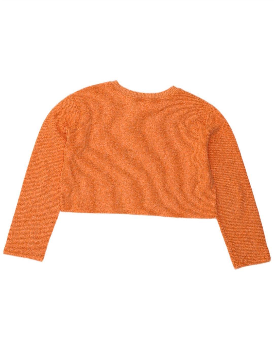 Zara Mujer Crop Oversize Top Manga Larga UK 10 Small Naranja