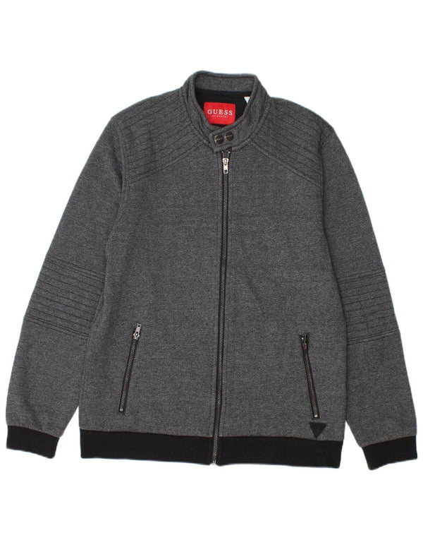 Guess Chaqueta Bomber para Hombre UK 34 XS Algodón Color Block Gris