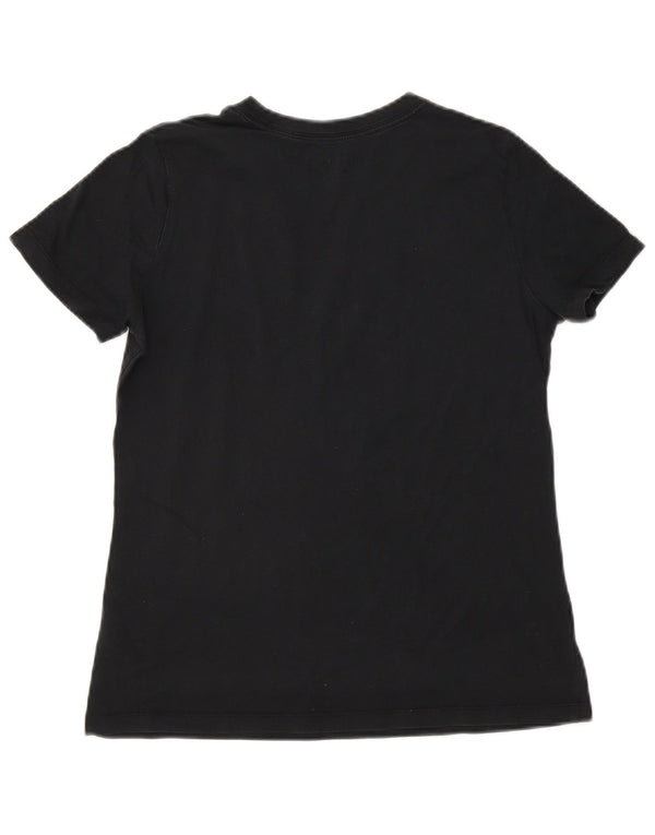 NIKE Camiseta gráfica para mujer Top UK 12 Medium Black Cotton