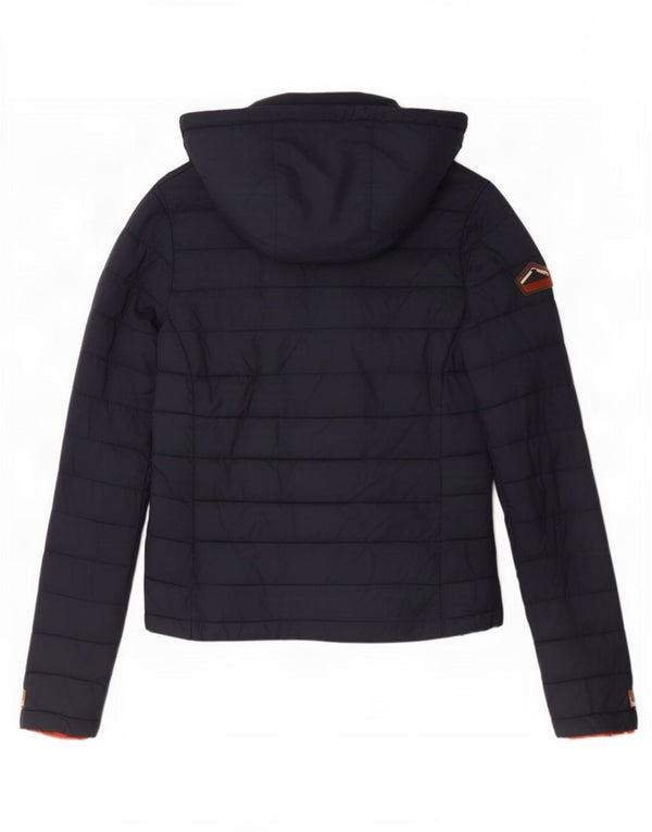 Superdry Chaqueta acolchada con capucha para mujer UK 6 XS Poliéster azul marino