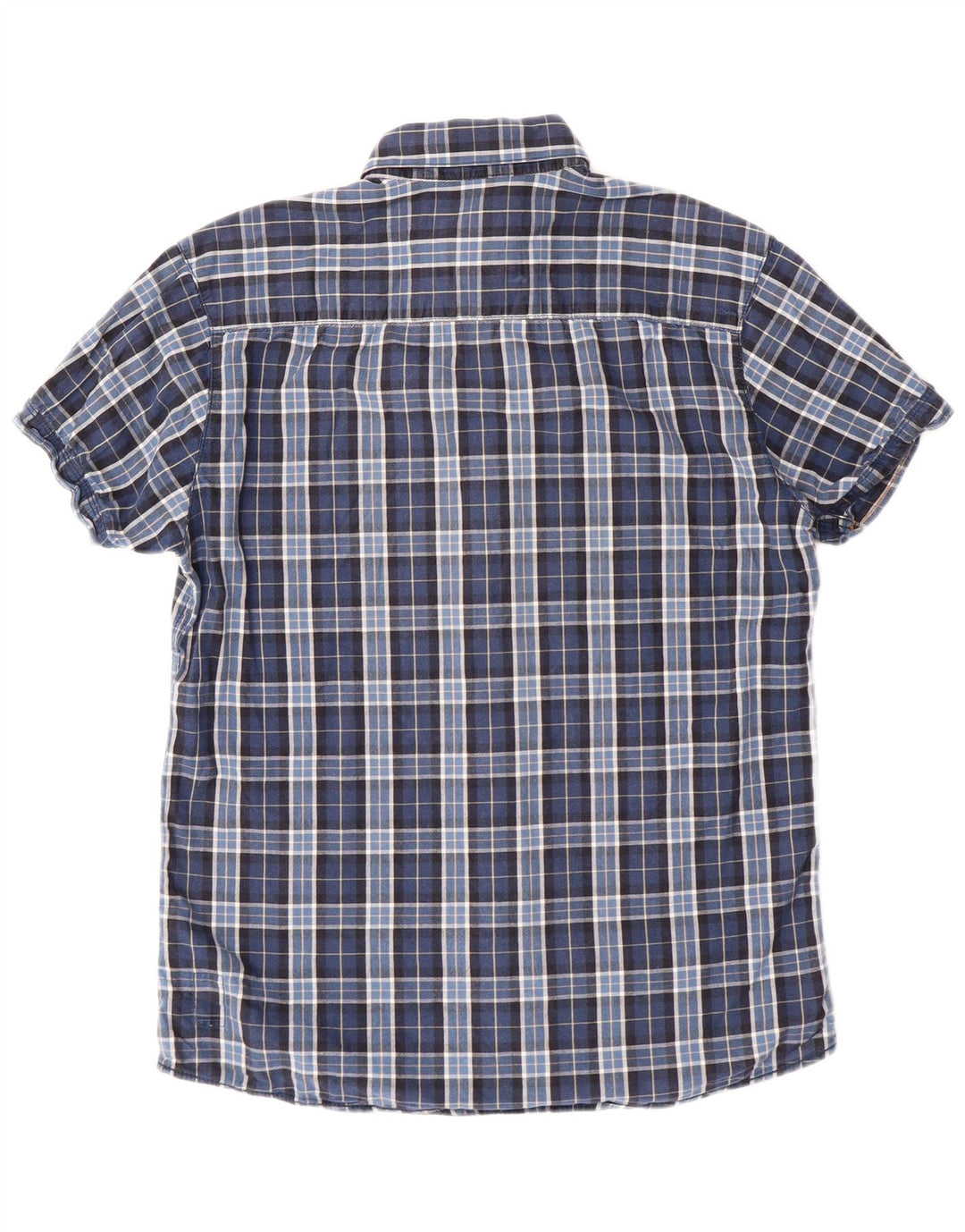 Jack & Jones Hombre Camisa De Cuadros De Algodón A Cuadros Azul Medio