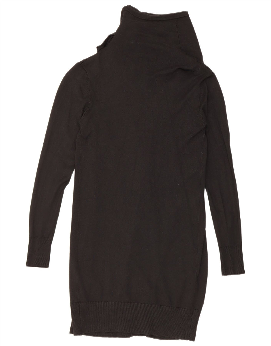 Zara - Cárdigan largo para mujer, talla 40, talla mediana, viscosa negra