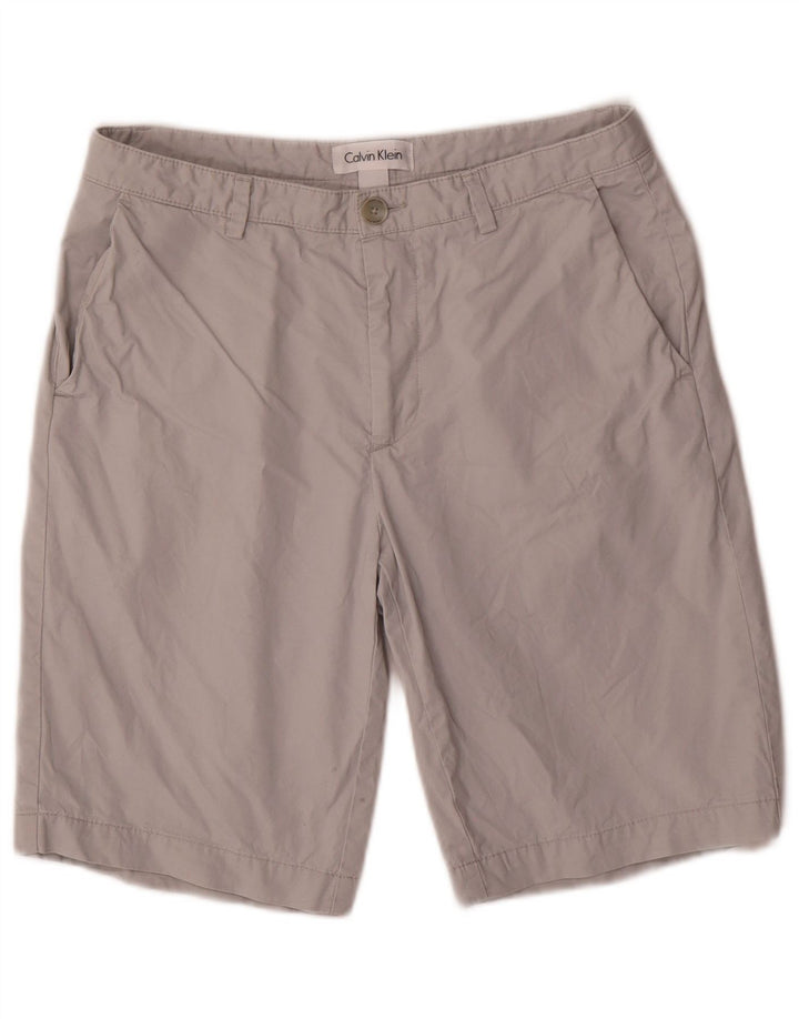 Pantalones cortos chinos Calvin Klein para hombre W30 Algodón gris medio