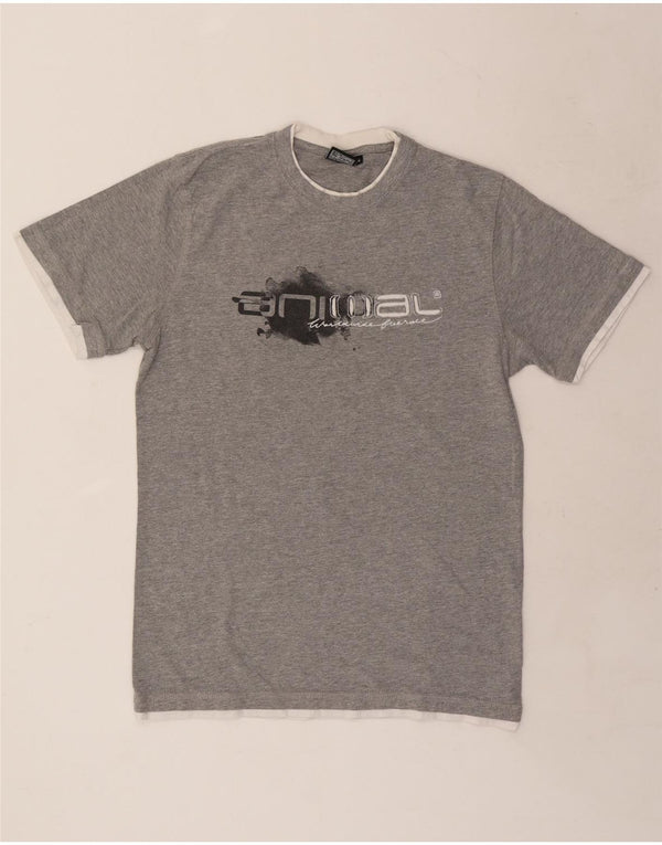 ANIMAL Camiseta gráfica para hombre Top Algodón gris medio