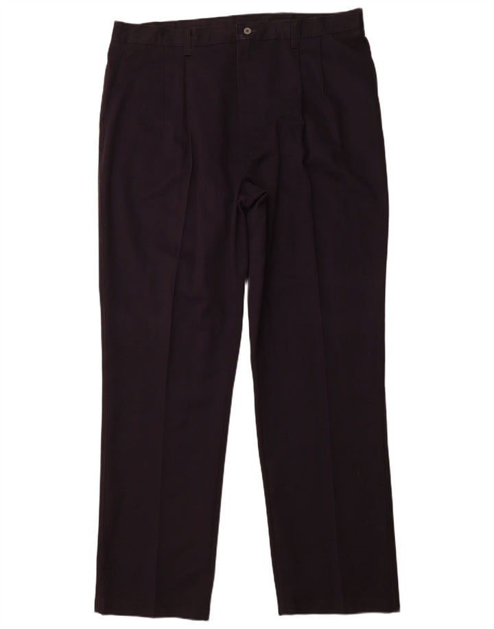 WRANGLER Pantalón chino con pinzas para hombre W40 L34 Algodón azul marino