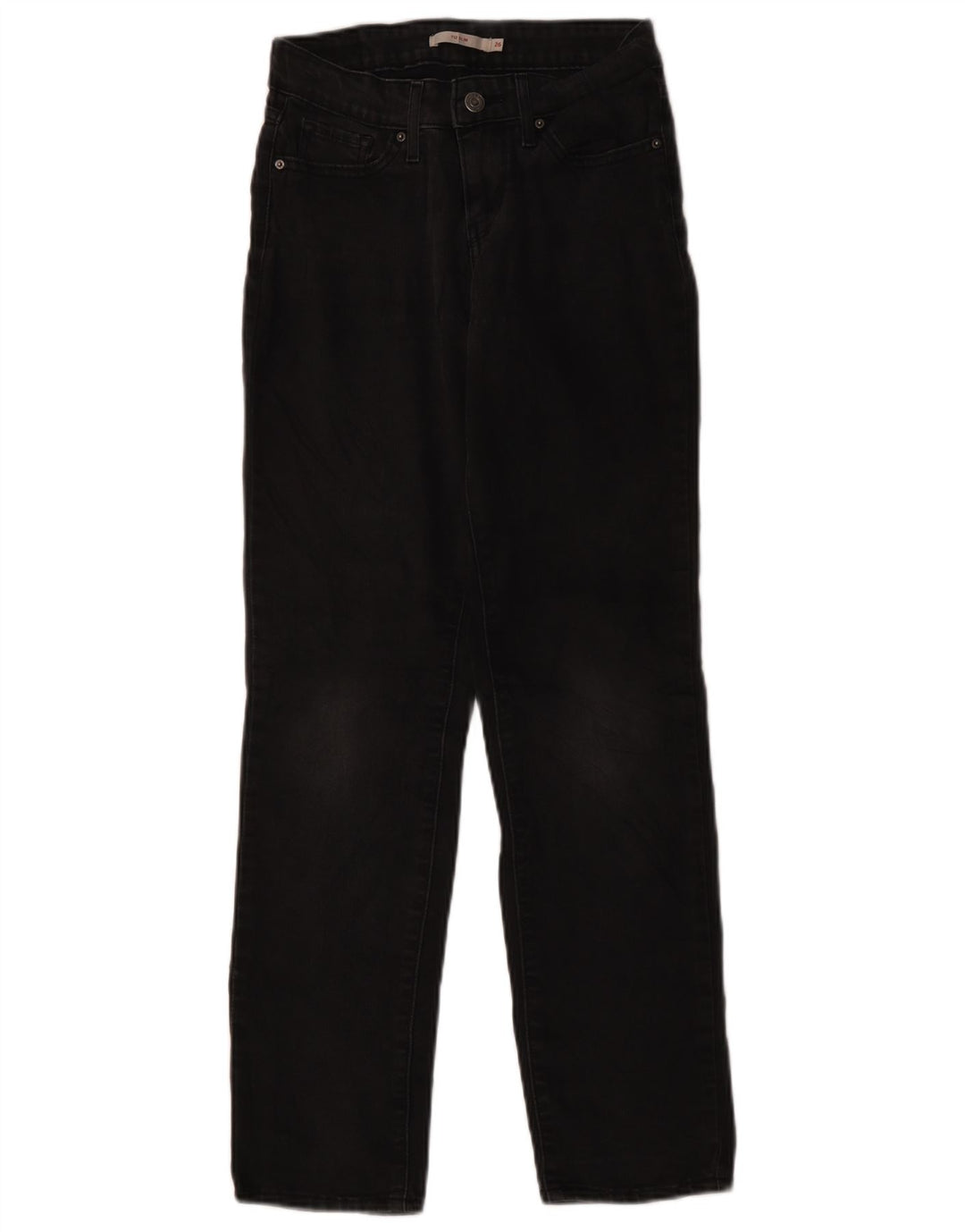 Levi's Mujer 712 Slim Jeans W26 L29 Algodón Negro