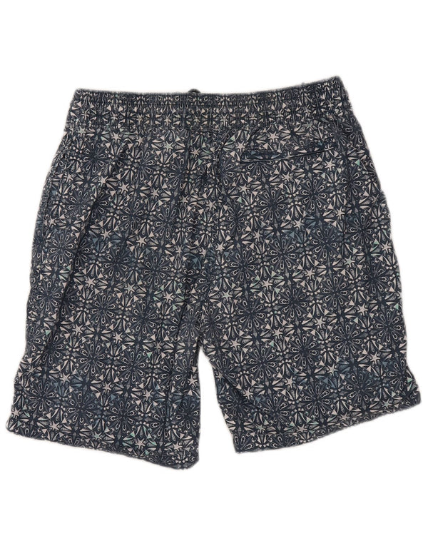 Bañador para hombre Fat Face de algodón geométrico en azul marino mediano