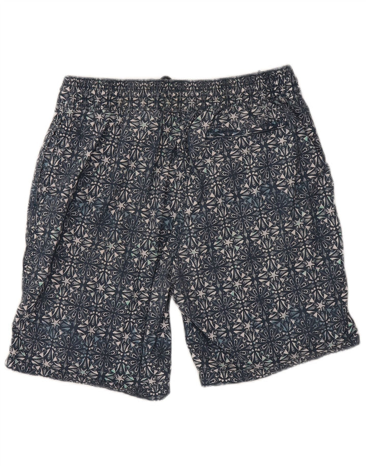 Bañador para hombre Fat Face de algodón geométrico en azul marino mediano
