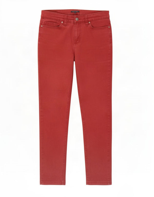 Tommy Hilfiger Jeans Slim para Mujer US 6 Medium W28 L27 Algodón Borgoña