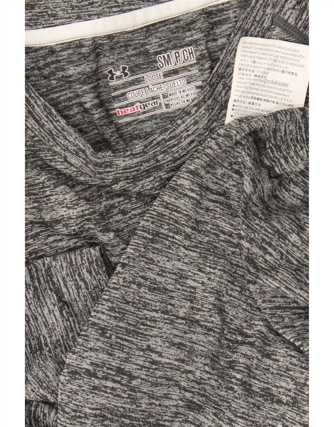 Under Armour Camiseta Heat Gear para hombre Top Small Grey Moteado Poliéster