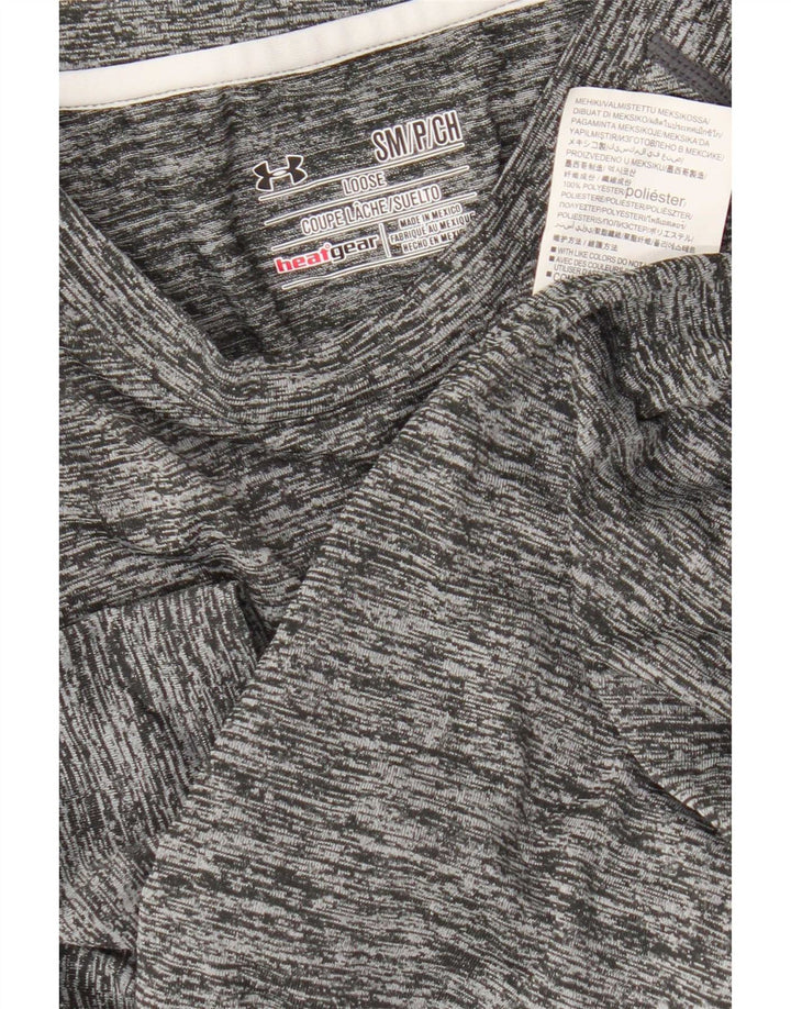 Under Armour Camiseta Heat Gear para hombre Top Small Grey Moteado Poliéster