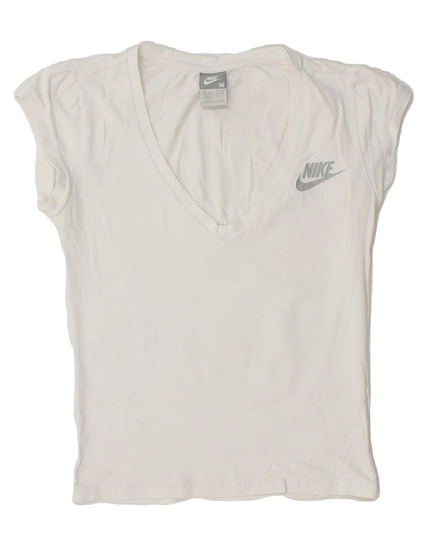 NIKE Womens T-Shirt Top UK 10/12 Small White