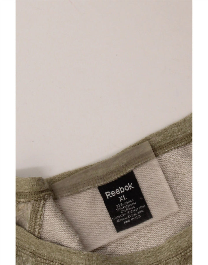 Reebok Sudadera extragrande para mujer UK 18 XL Algodón moteado caqui