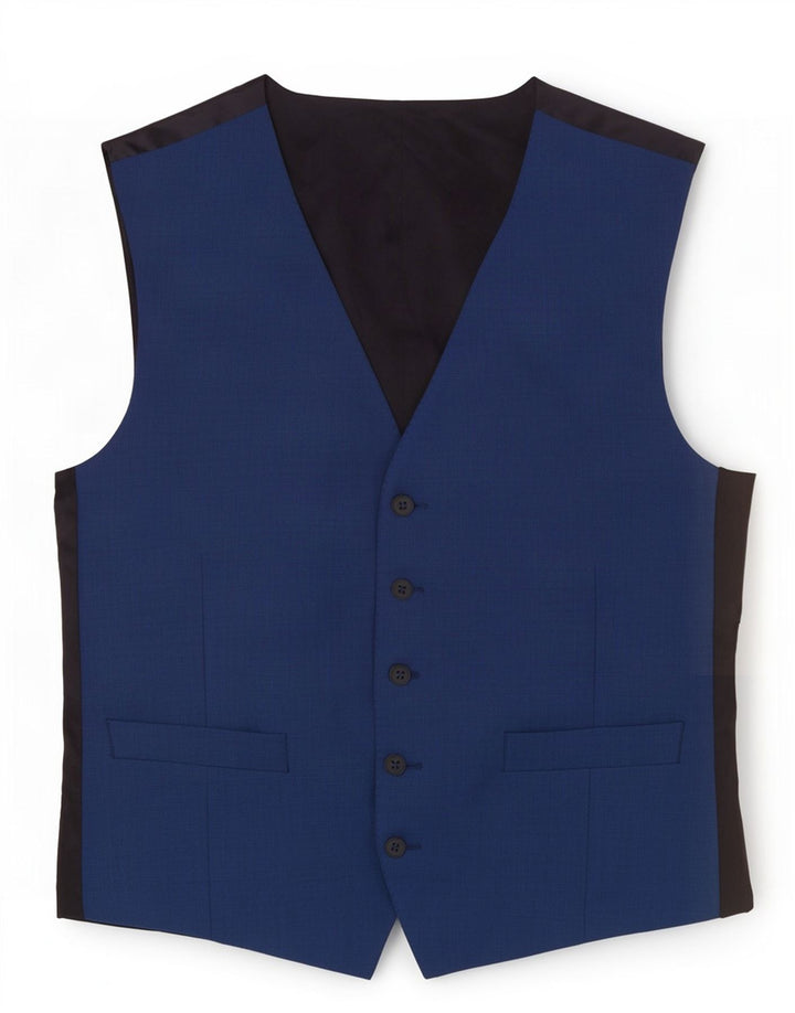 Chaleco de hombre Ben Sherman de lana color block azul pequeño