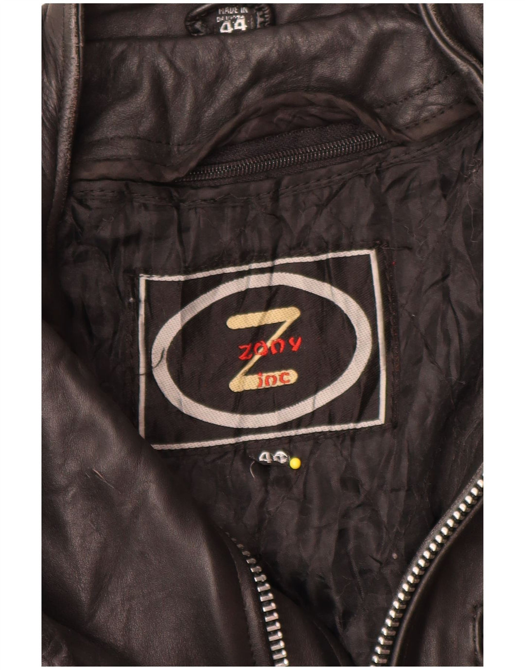 Vintage chaqueta de cuero para hombre Reino Unido 44 2XL cuero negro