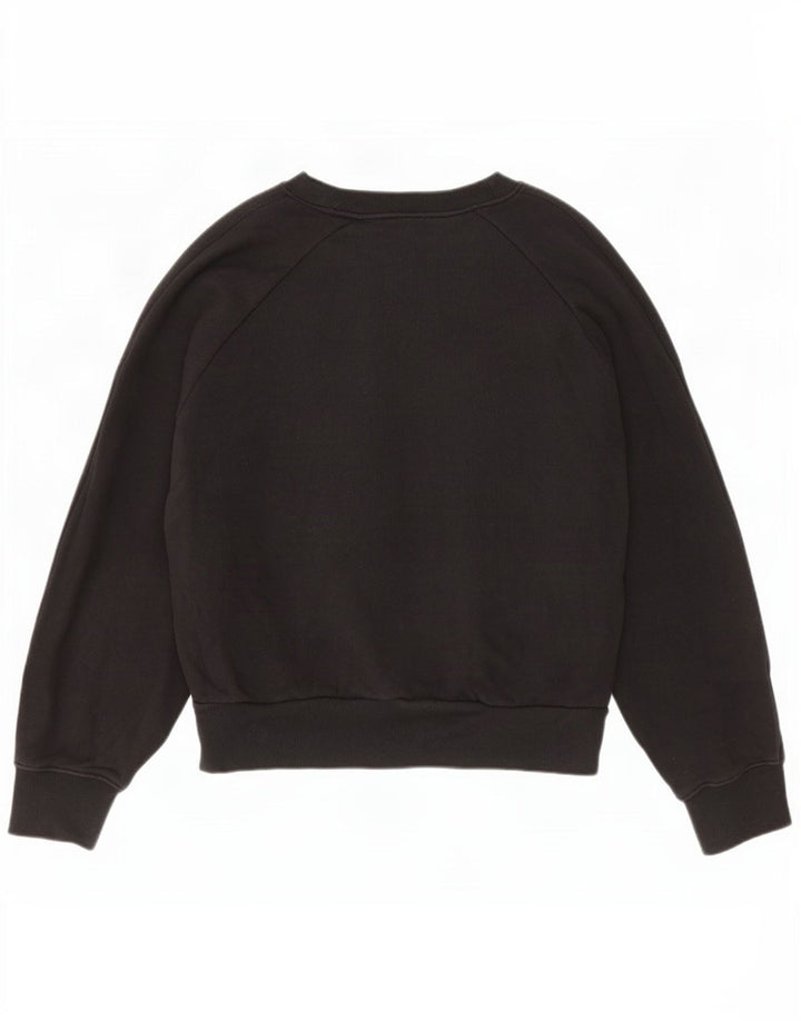 Adidas - Sudadera extragrande para mujer, talla 8/10, algodón negro pequeño