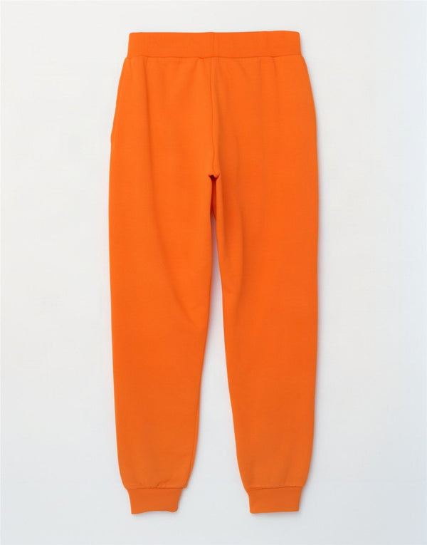 Adidas Mujer Chándal Pantalones Joggers UK 12/14 Medio Naranja Algodón