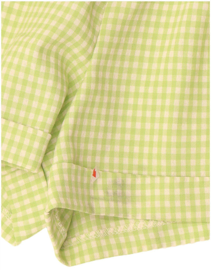 PIMKIE Pantalones cortos chinos de cintura alta para mujer IT 44 Medium W26 Green Gingham