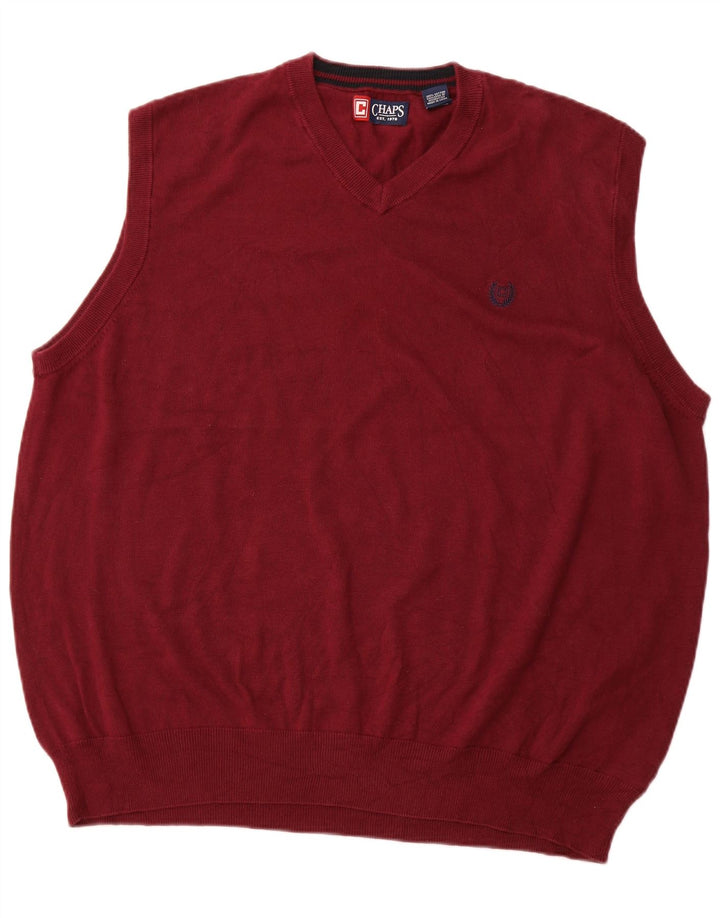 CHAPS Chaleco para hombre Camiseta sin mangas 3XL Algodón granate