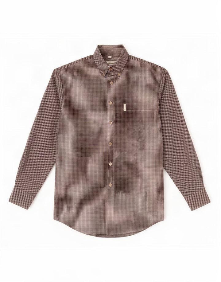 Ben Sherman Camisa para hombre mediana azul marino Gingham
