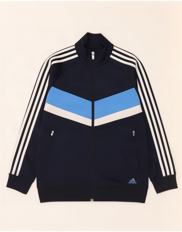 Adidas - Chaqueta de chándal para niño, 13-14 años, color azul marino