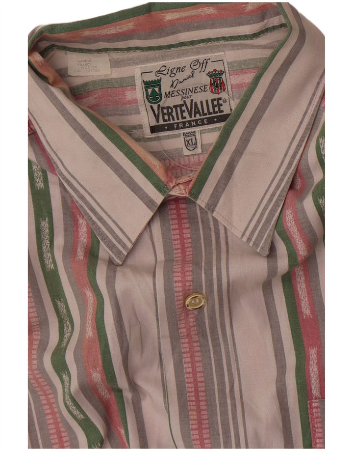 Verte Vallee Camisa Hombre XL Algodón Rayas Multicolor