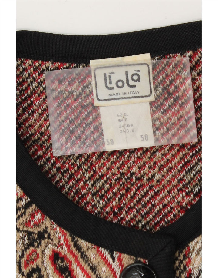 Liola Chaqueta tipo blazer de 5 botones para mujer UK 24 4XL Lana de cachemira multicolor