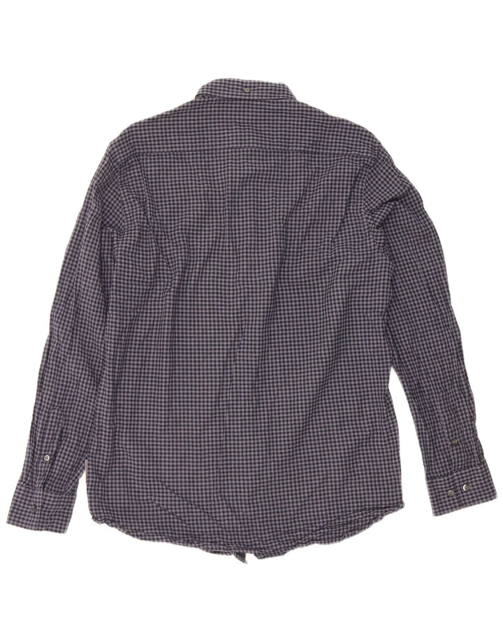 Camisa para hombre French Connection XL Algodón a cuadros azul marino