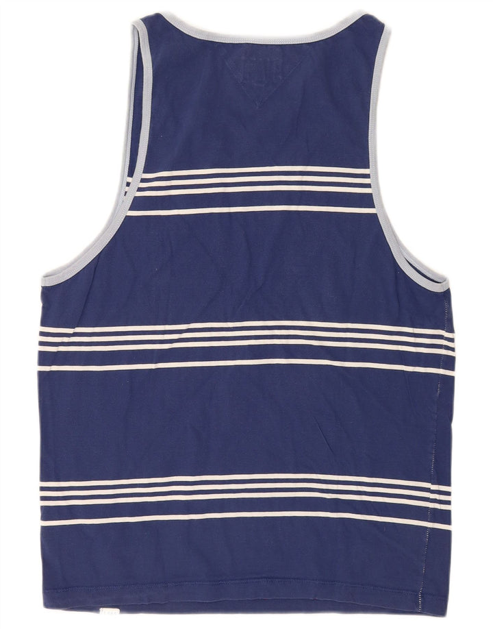 Tommy Hilfiger Hombre Chaleco Top Medio Azul Marino Rayas Algodón