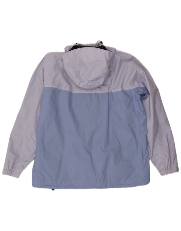Champion Chaqueta Impermeable Extragrande con Capucha para Mujer UK 40 XL Azul Colorblock