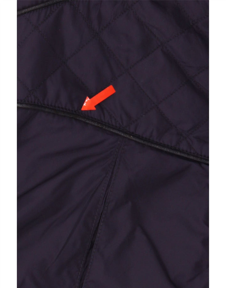 Zara Mujer Chaqueta Acolchada UK 10 Small Púrpura