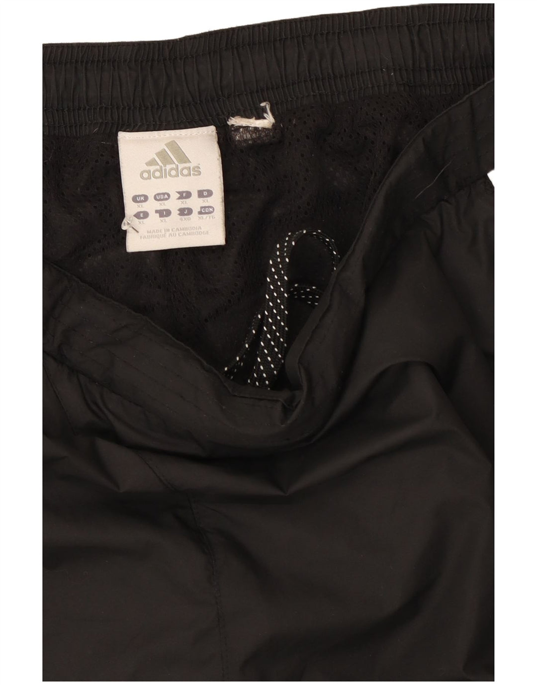 Adidas Pantalón Impermeable Hombre XL Negro Geométrico