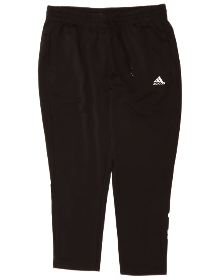 ADIDAS Mujer Graphic Chándal Pantalones UK 16/18 Grande Negro Poliéster