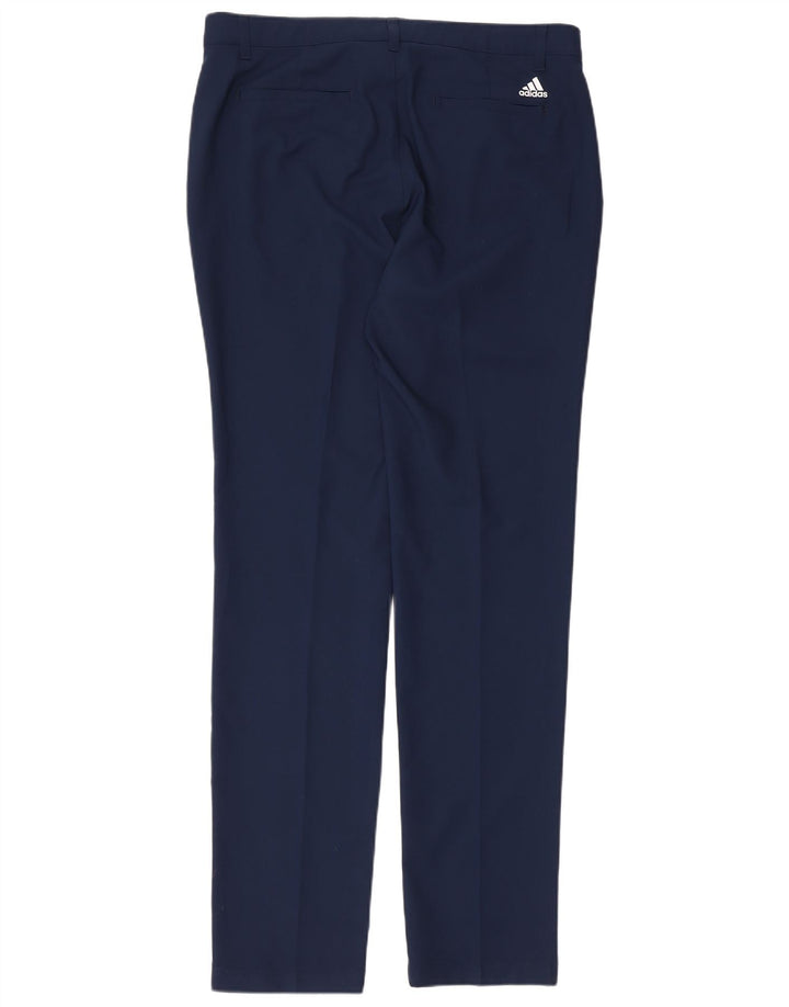 Pantalón Chino Slim Adidas Hombre W34 L34 Poliéster Azul Marino
