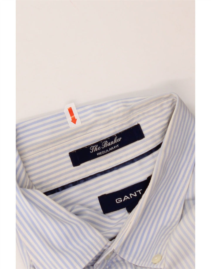 GANT Camisa Regular Fit XL De Algodón Con Rayas Azules Hombre