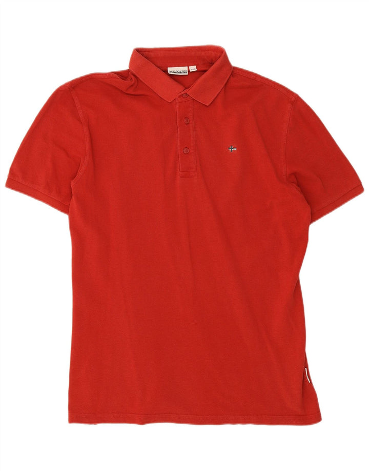 Napapijri Polo Hombre Grande Rojo Algodón
