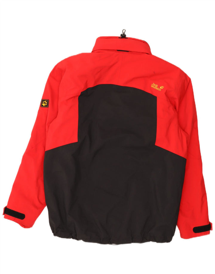 Jack Wolfskin Chaqueta impermeable para hombre ES 44/46 XL Rojo Colorblock Poliamida
