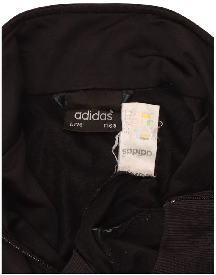 ADIDAS Chaqueta de chándal para hombre UK 34/36 Small Negro Poliéster
