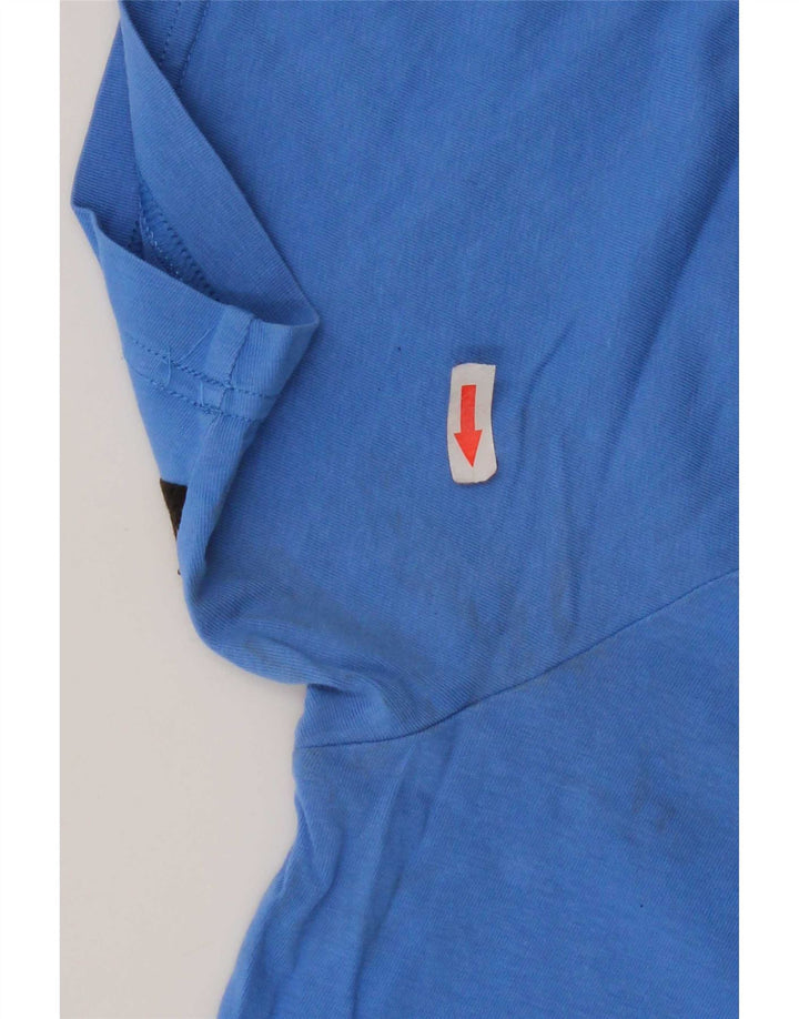 Puma Camiseta gráfica para hombre Top de algodón color block en azul medio