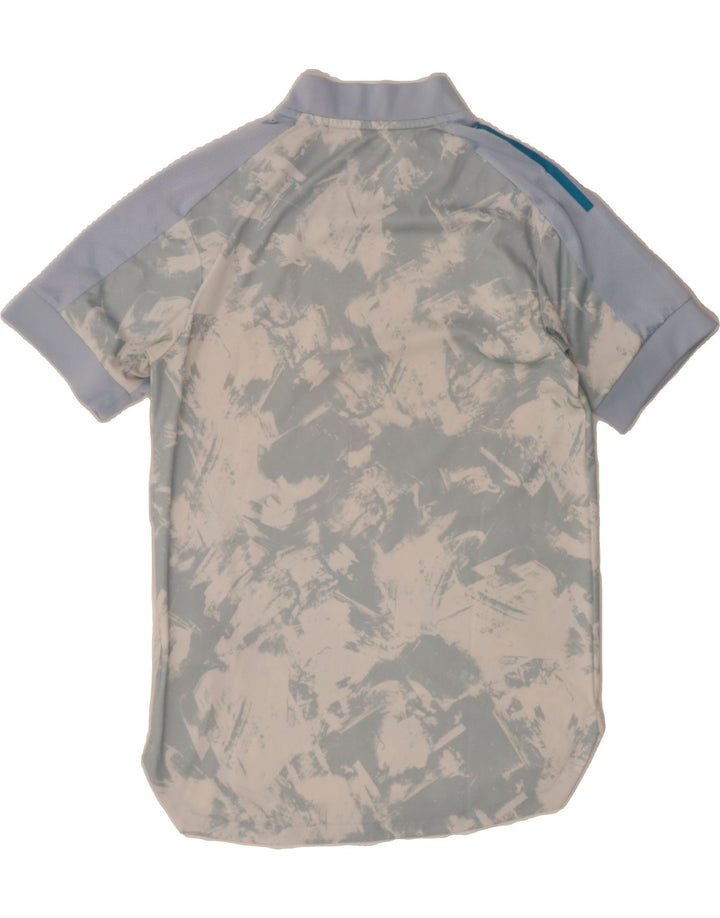 ADIDAS Mens T-Shirt Top Small Blue Tie Dye Polyester Vintage Adidas and Second-Hand Adidas from Messina Hembry 