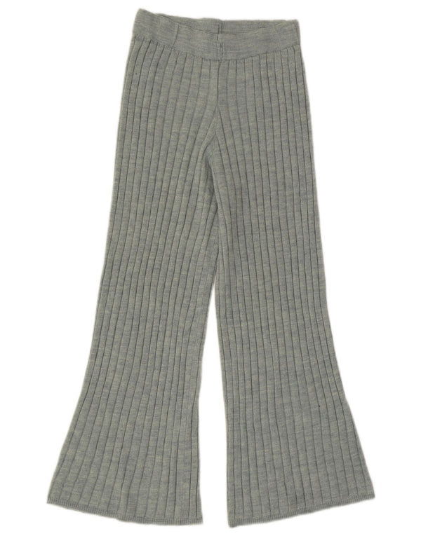Zara Mujer Pantalones Casuales De Punto Acampanados UK 42 Acrílico Verde Medio