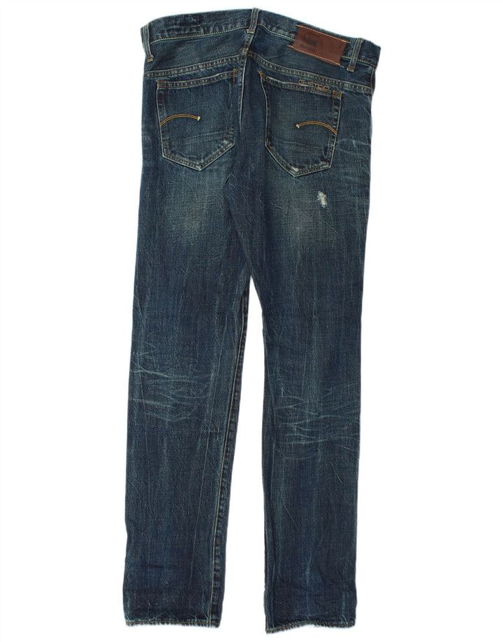 Vaqueros ajustados desgastados para hombre G-Star W33 L34 Algodón azul