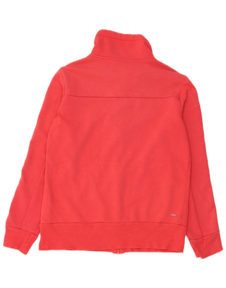 Adidas Mujer Climalite Chándal Top Chaqueta Reino Unido 12/14 Medio Rojo